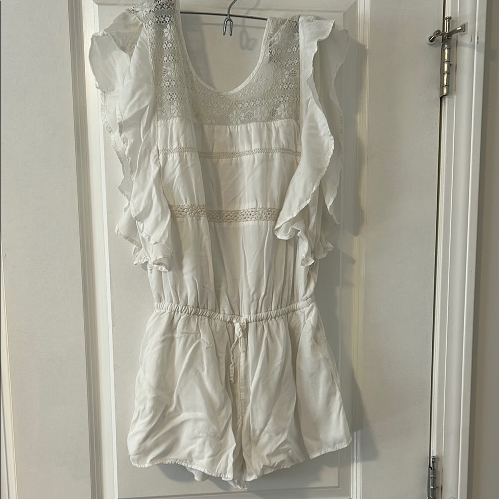 American Eagle Lace Ruffle Romper